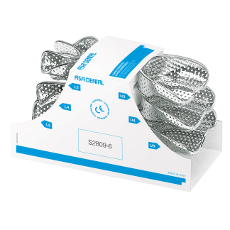 Ложки слепочные перфорированные с бортиками, набор 6 S2809-6