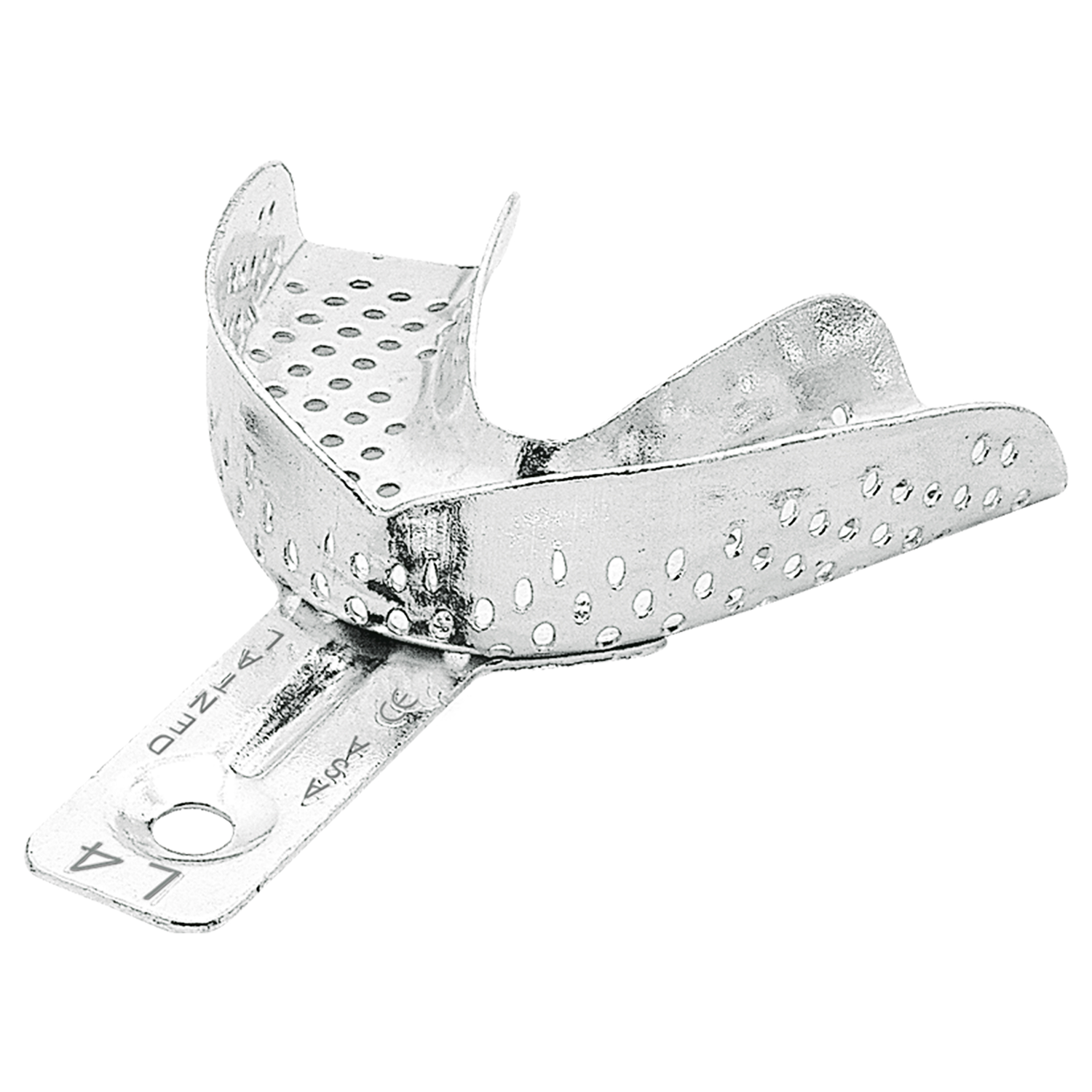 Ложка слепочная алюминиевая перфорированная без бортиков 2800-L4