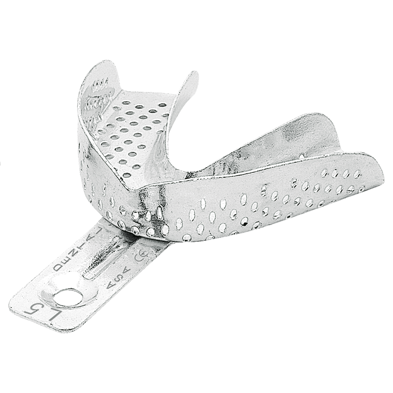 Ложка слепочная алюминиевая перфорированная без бортиков 2800-L5