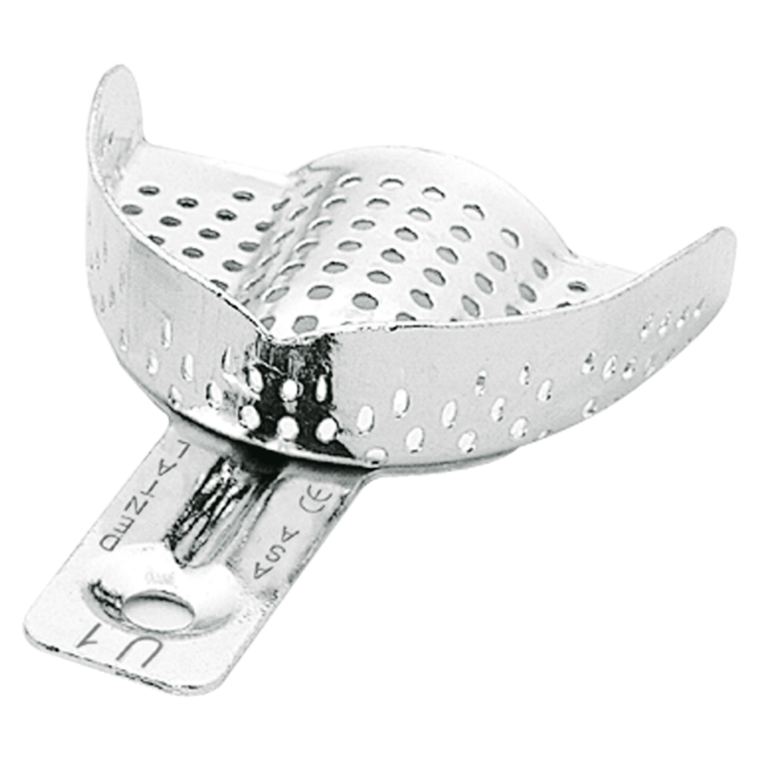 Ложка слепочная алюминиевая перфорированная без бортиков 2800-U1