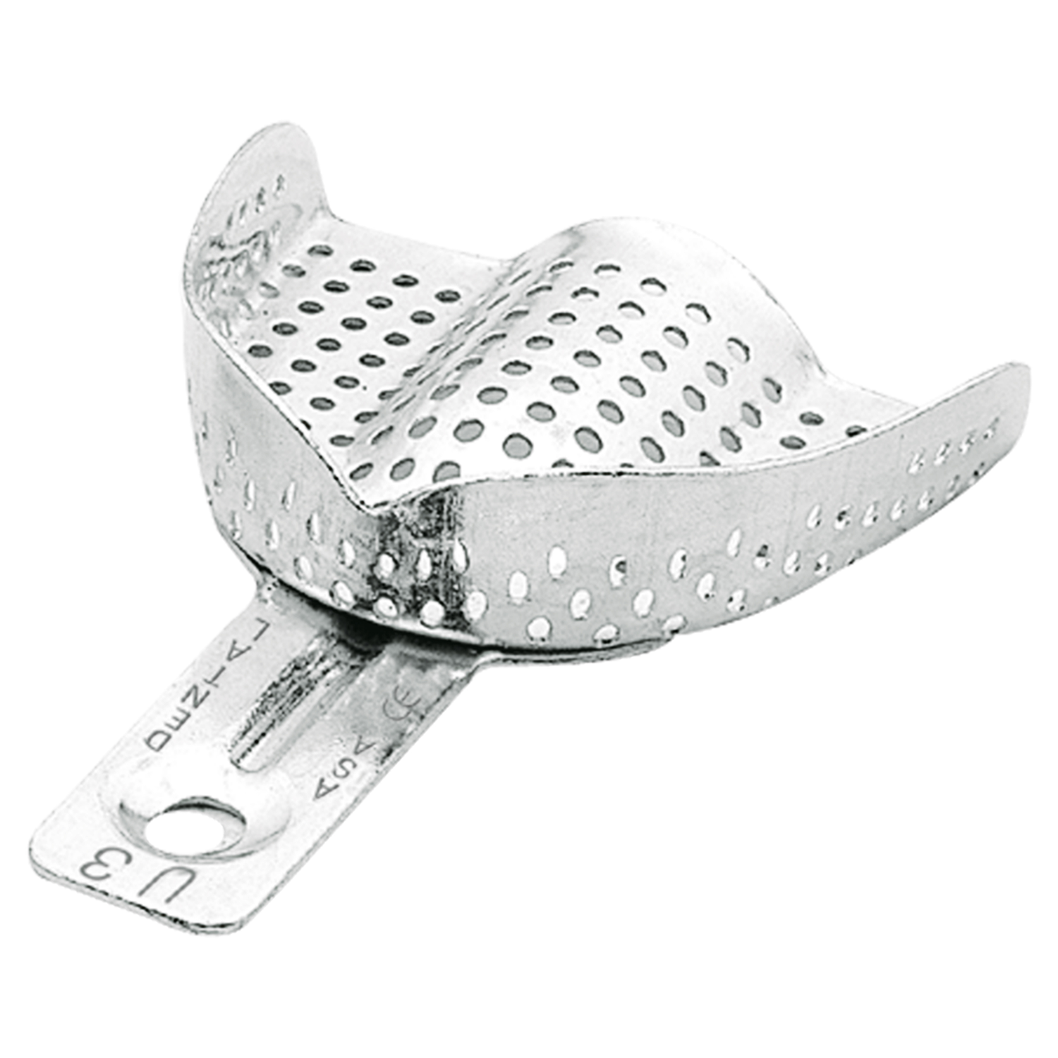 Ложка слепочная алюминиевая перфорированная без бортиков 2800-U3