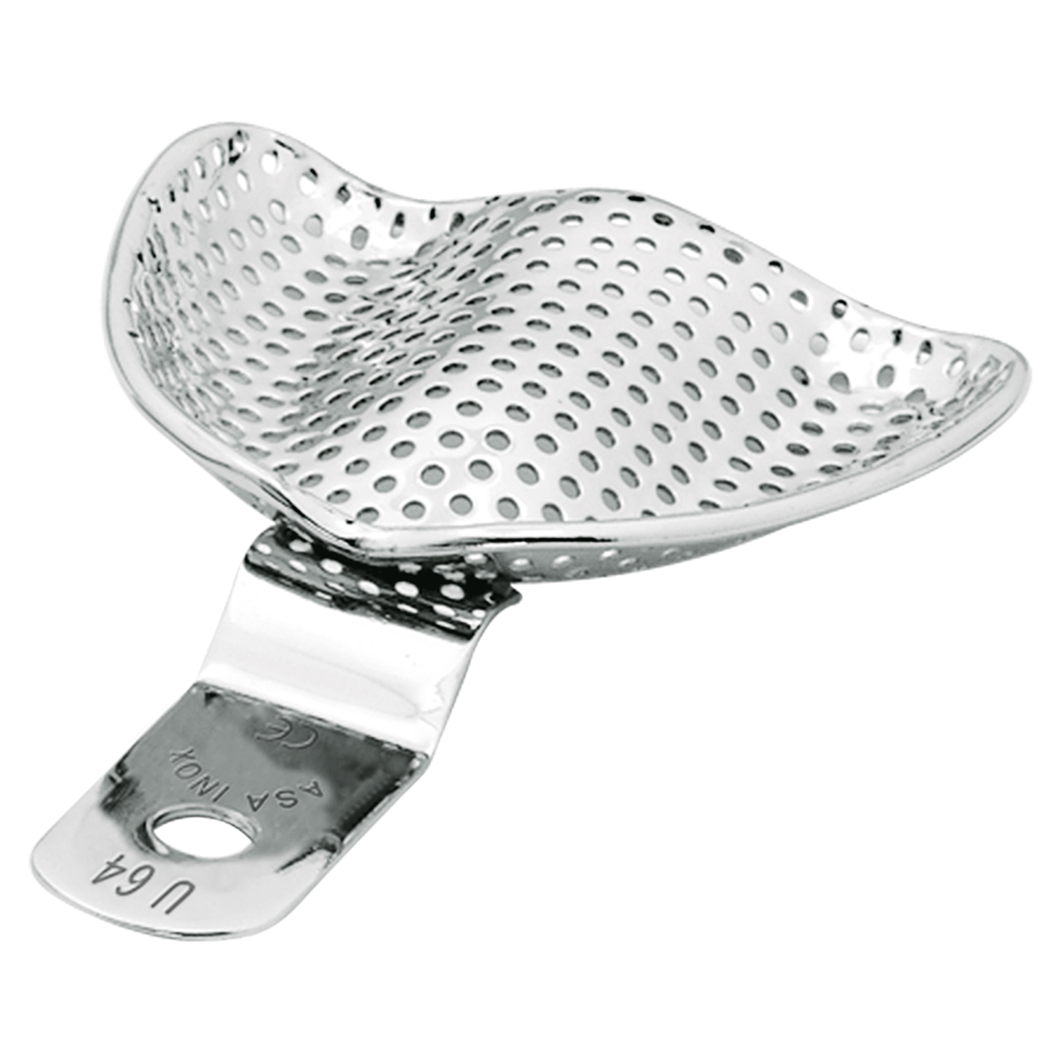 Ложка слепочная перфорированная с бортиками для беззубых 2806-U64