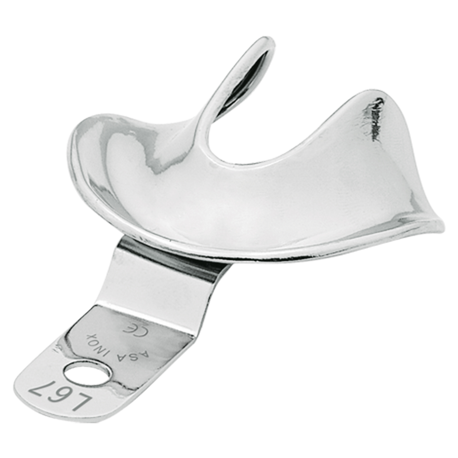 Ложка слепочная с бортиками для беззубых 2808-L67