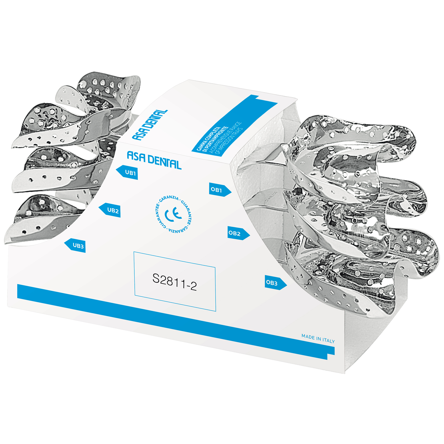 Ложки слепочные EHRICKE перфорированные без бортиков, набор 6 шт S2811-2