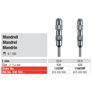 Держатели Mandrel 1107HP, 11007HP